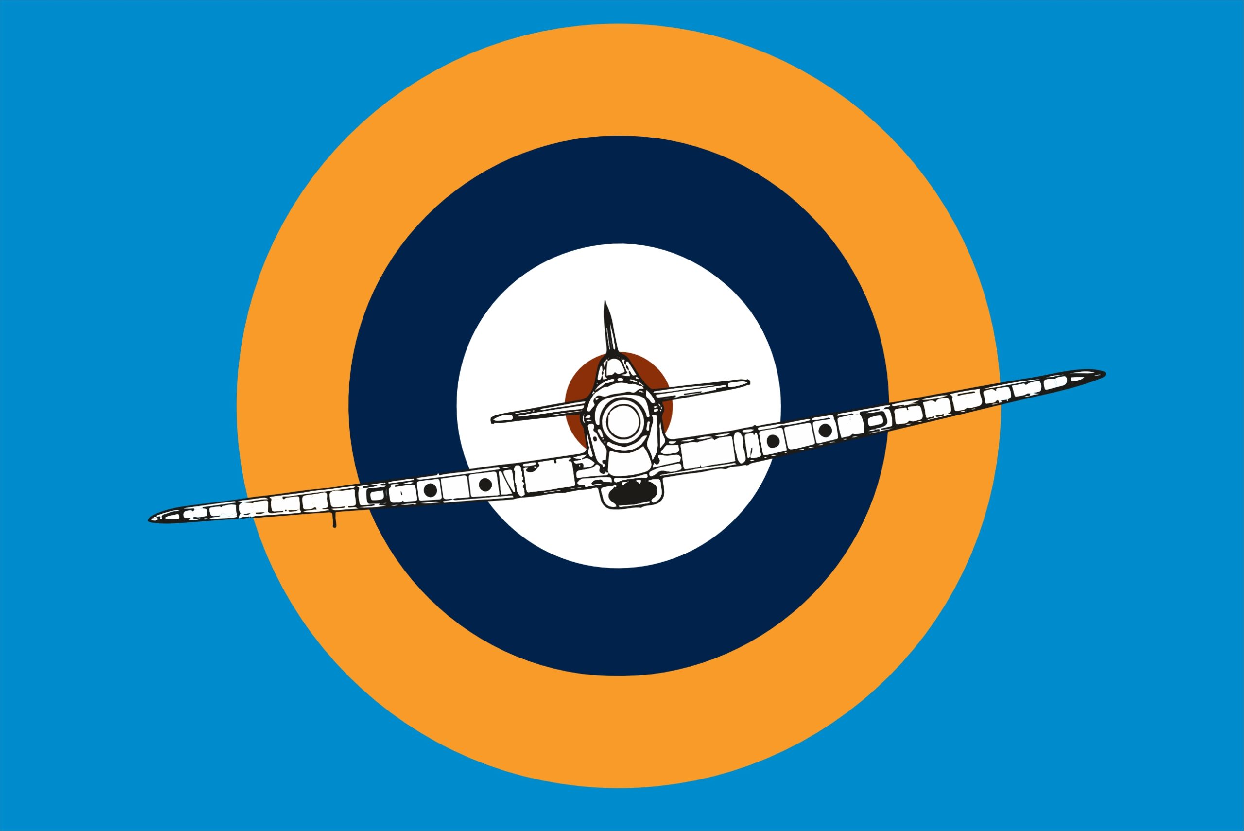 RAF roundel with Hawker hurricane t-shirt print
