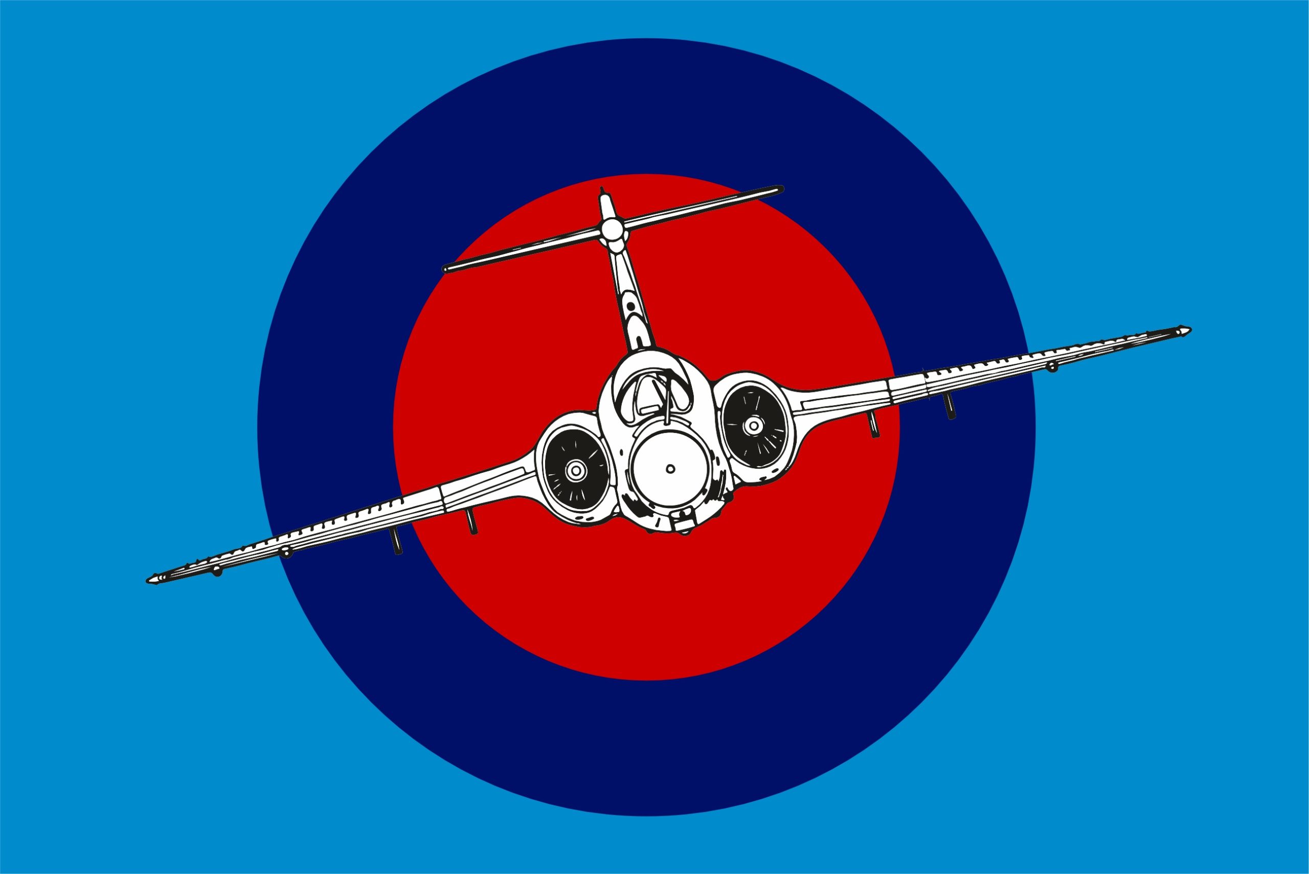 RAF roundel with buccaneer t-shirt print