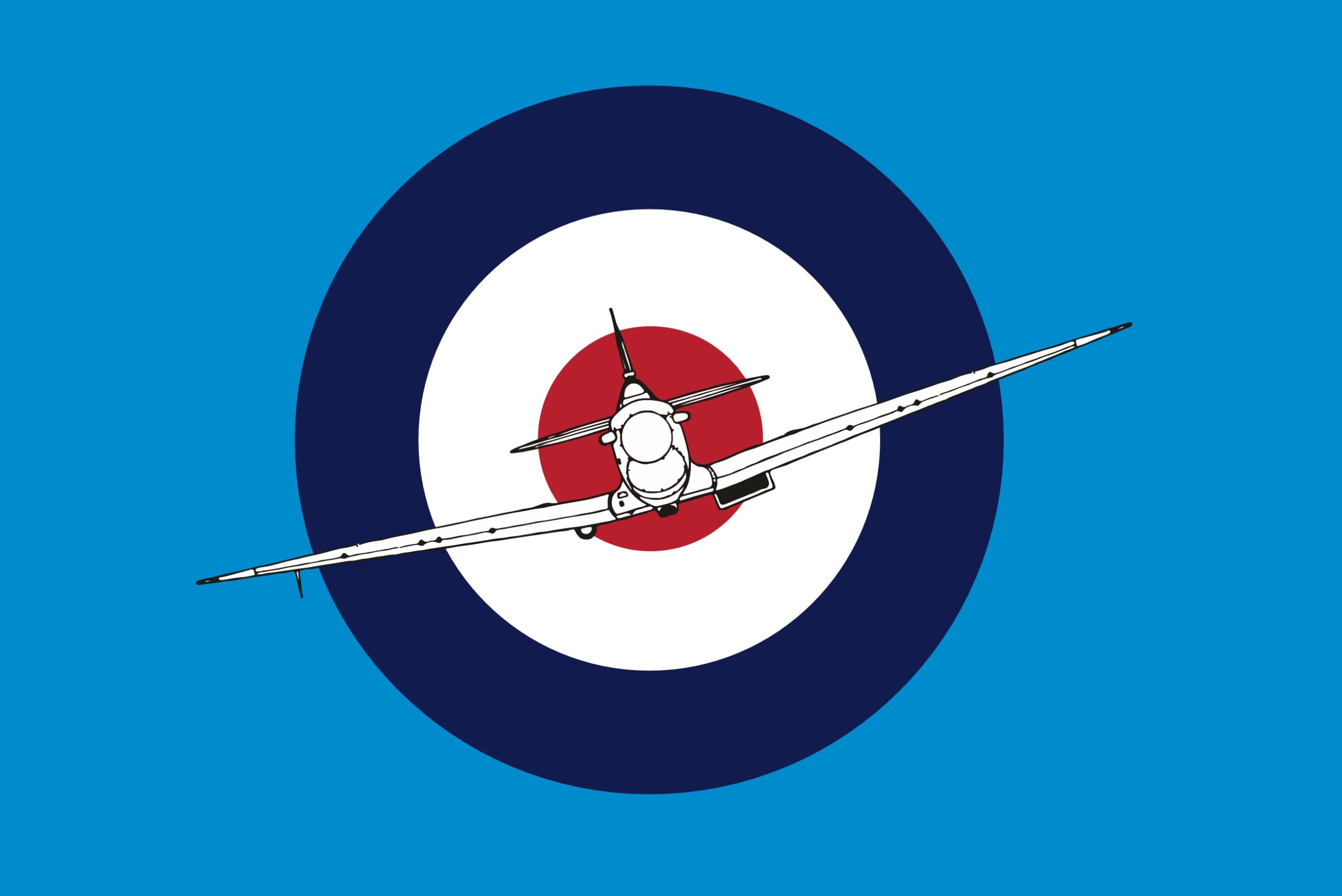 RAF roundel with spitfire t-shirt print
