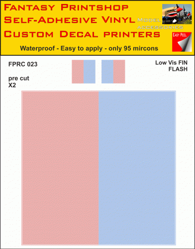 FPRC022 Low Vis Fin Flash Vinyl Sticker Decals RC Models