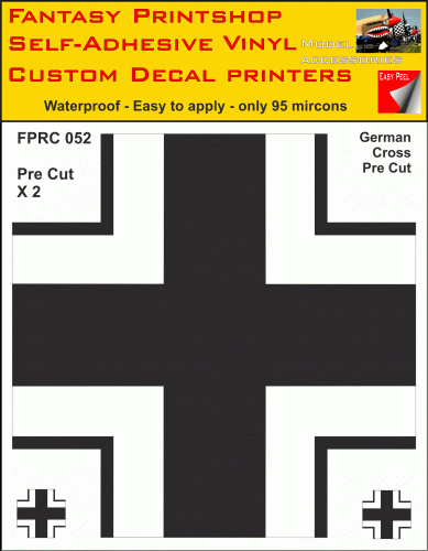 FPRC052 German Crosses cross vinyl stickers decals