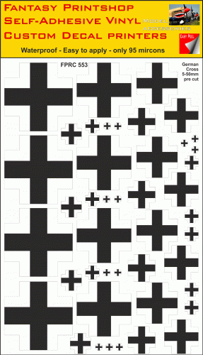 FPRC553 German Crosses cross vinyl stickers decals