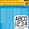 FPRC894 18mm white RAF Serial Numbers and Letters radio control RC Pre Cut vinyl letters