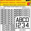 FPRC896 22mm BLACK RAF Serial Numbers and Letters radio control RC Pre Cut vinyl letters
