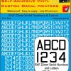 FPRC896 22mm WHITE RAF Serial Numbers and Letters radio control RC Pre Cut vinyl letters