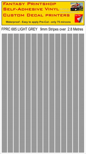 FPRC685 Light Grey 9mm RC vinyl stripes