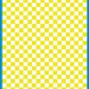 Fantasy Printshop A4 PROCESS YELLOW chequered 10MM squares on white background vinyl stickers FPRC710PY