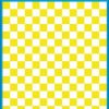 Fantasy Printshop A5 PROCESS YELLOW chequered 10MM squares on white background vinyl stickers FPRC710PY