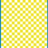 Fantasy Printshop A5 PROCESS YELLOW chequered 8MM squares on white background vinyl stickers FPRC708PY
