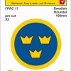 FPRC017 Swedish roundels 100mm RC vinyl stickers