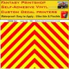 1-12 14mm A4L Yellow - RED Reflective CHEVRON vinyl sticker