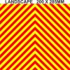 1-24 7mm A4L Yellow - red Reflective CHEVRON vinyl sticker