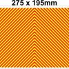 1-48 3.4mm A4L Yellow - Red Reflective CHEVRON vinyl sticker