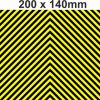 1-48 3.4mm A5L Yellow - Black Reflective CHEVRON vinyl sticker