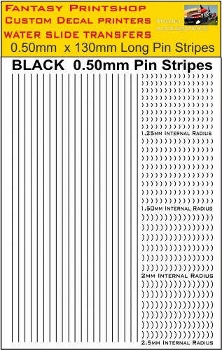 Fantasy Printshop black 0.50mm pin stripes FP550 decals transfers