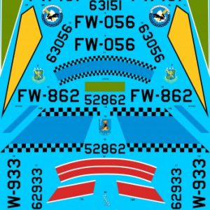 EURO DECALS ED32-132 North American F-100D Super Sabre Collection