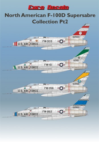 ED32-132 North American F-100D Supersabre Collection Pt2 Decals