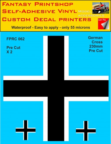 FPRC062 German Crosses 230mm vinyl sticker