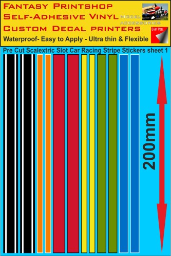 Fantasy printshop Slot Car Scalextric Stickers Decals racing stripes