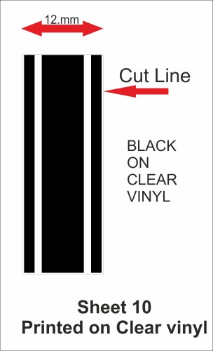 Fantasy printshop Slot Car Scalextric Stickers Decals racing stripes