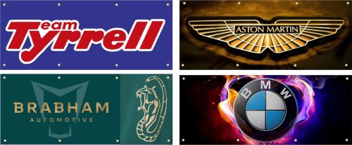 Fantasy printshop Slot Car Scalextric Stickers Decals banners pre cut