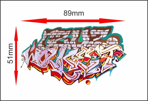 Fantasy printshop Slot Car Scalextric GRAFFITI Stickers Decals pre cut ON CLEAR VINYL