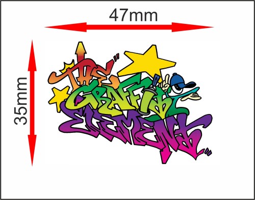 Fantasy printshop Slot Car Scalextric GRAFFITI Stickers Decals pre cut ON CLEAR VINYL
