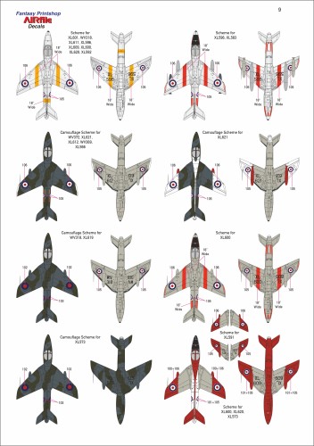 FPAF 48-002 Fantasy Printshop AIRFile Hawker Hunter twin seater decals 1/48 scale