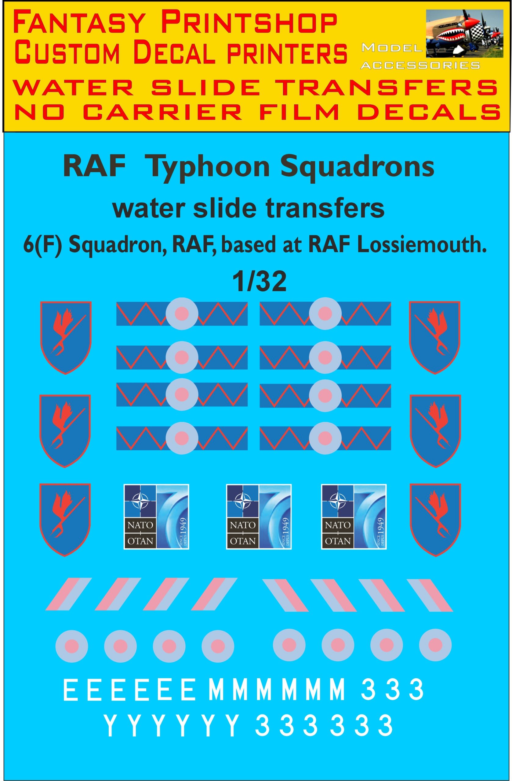 RAF Typhoon Squadrons 6th Squadrons 1-32 decals