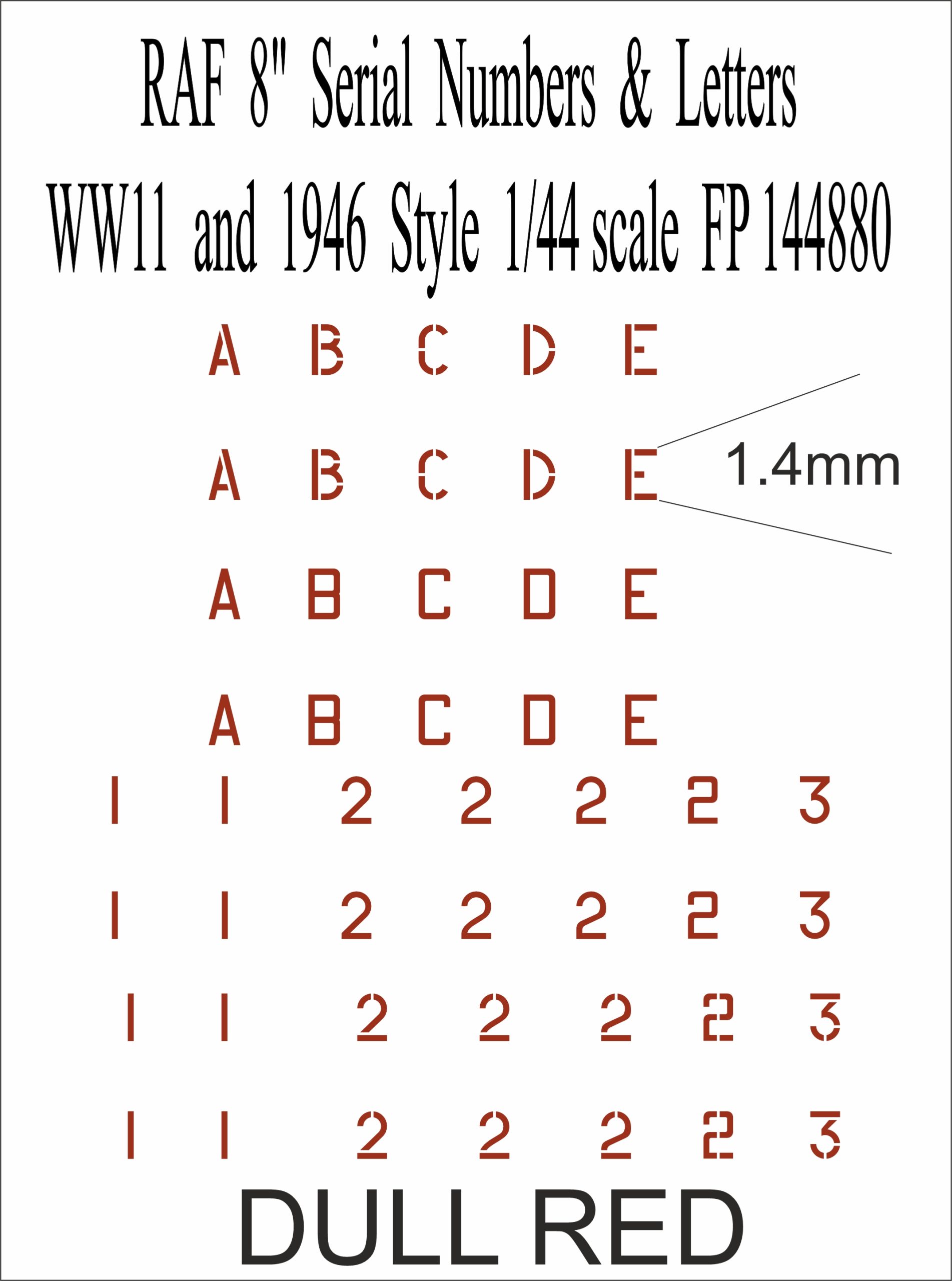 8 inch DULL RED