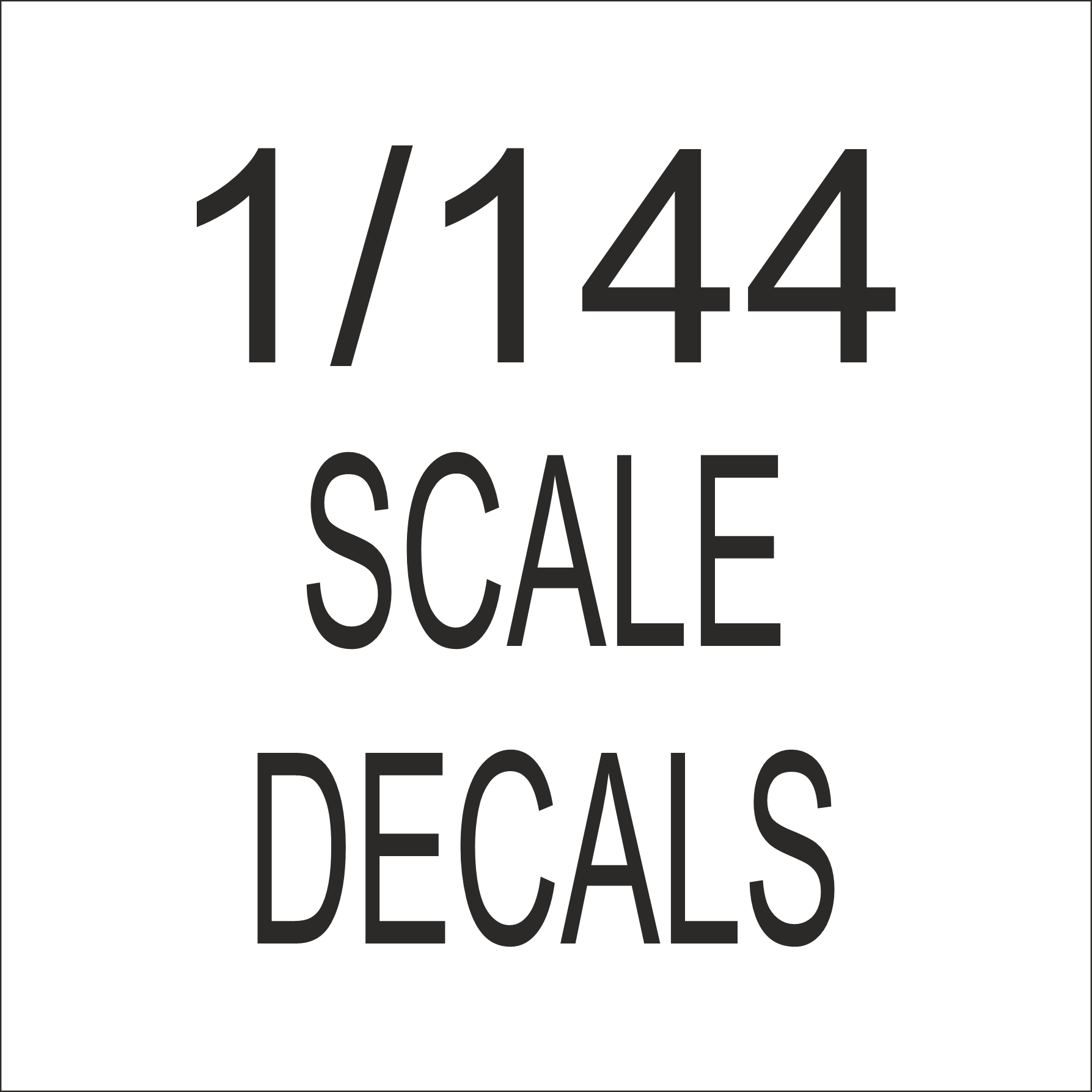 1/144 scale DECALS