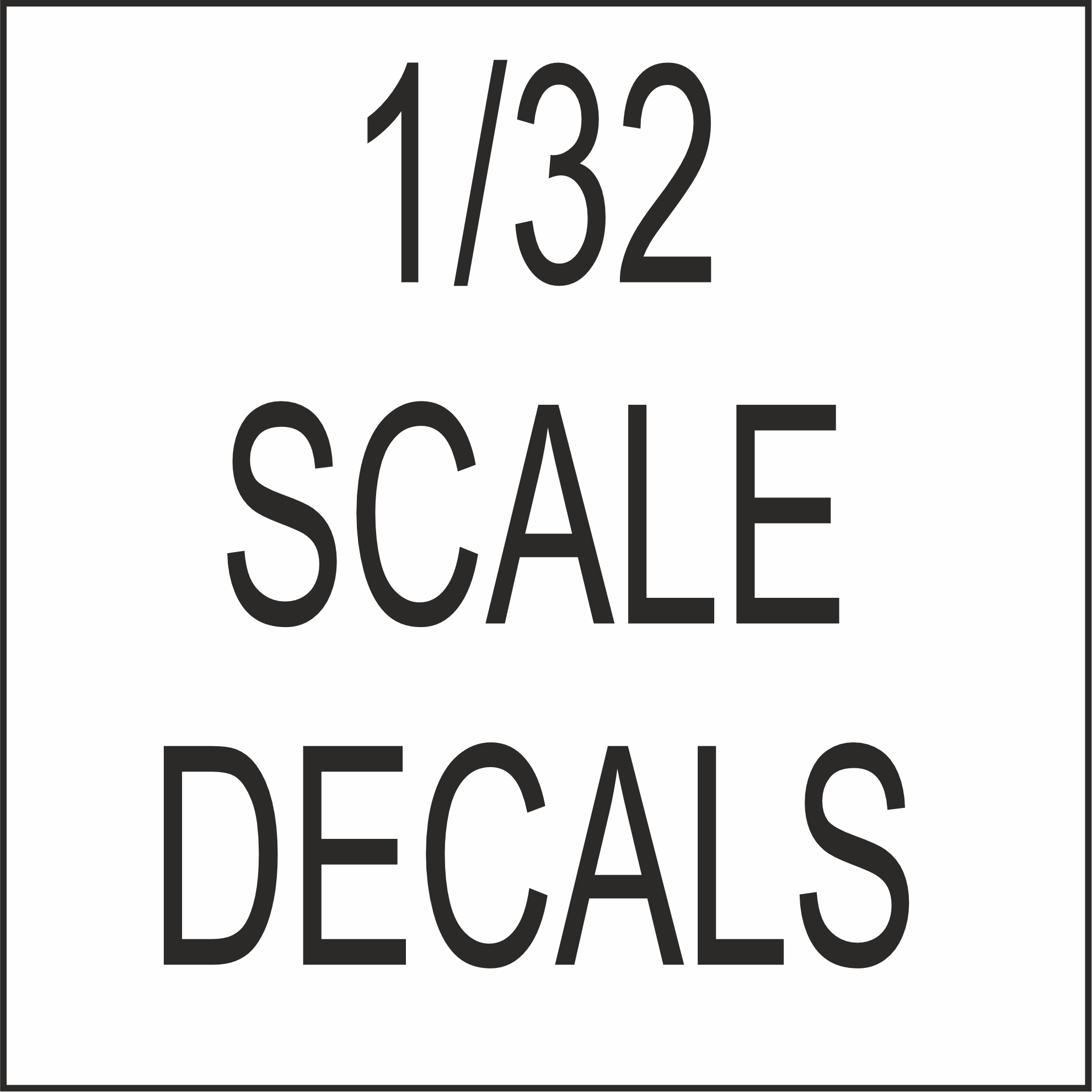 1/32 scale DECALS