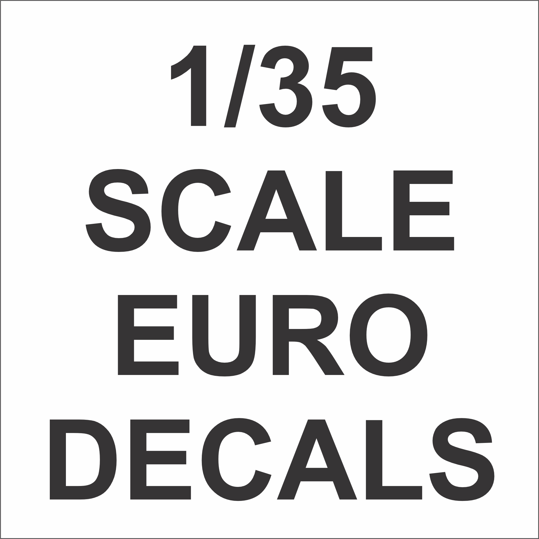 1/35 scale EURO DECALS