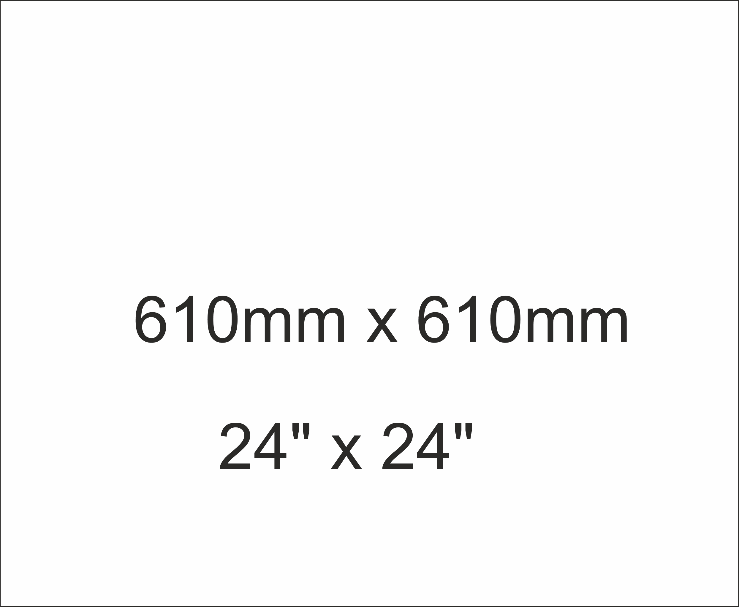 610 x 610mm