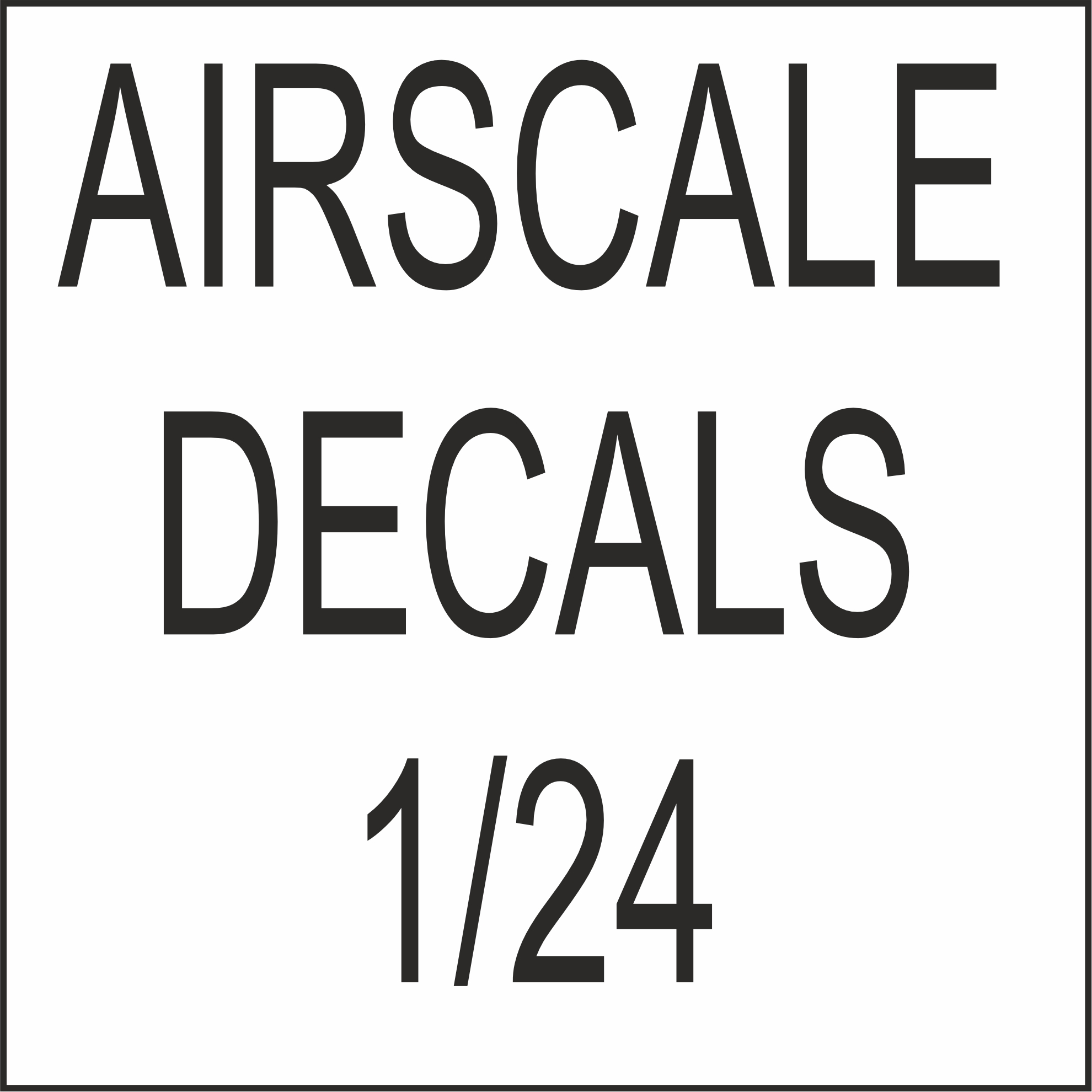 1/24 scale AIRSCALE DECALS