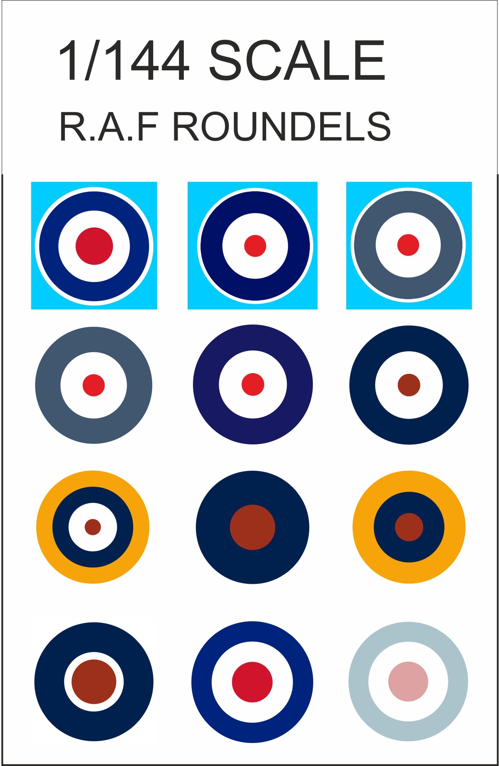1/144 R.A.F Roundels