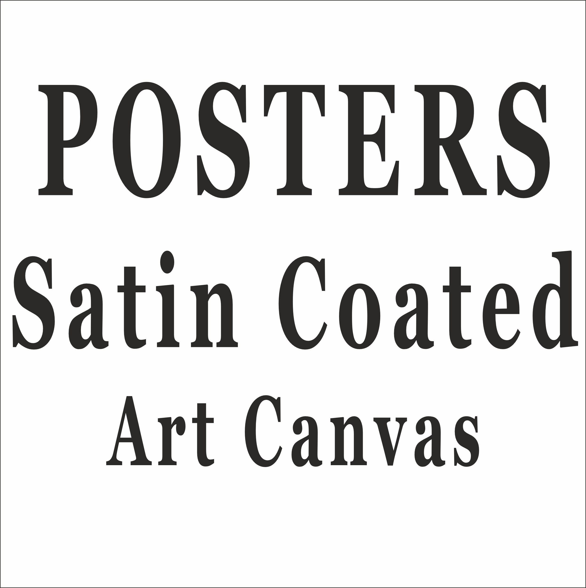 Satin Coated Art Canvas