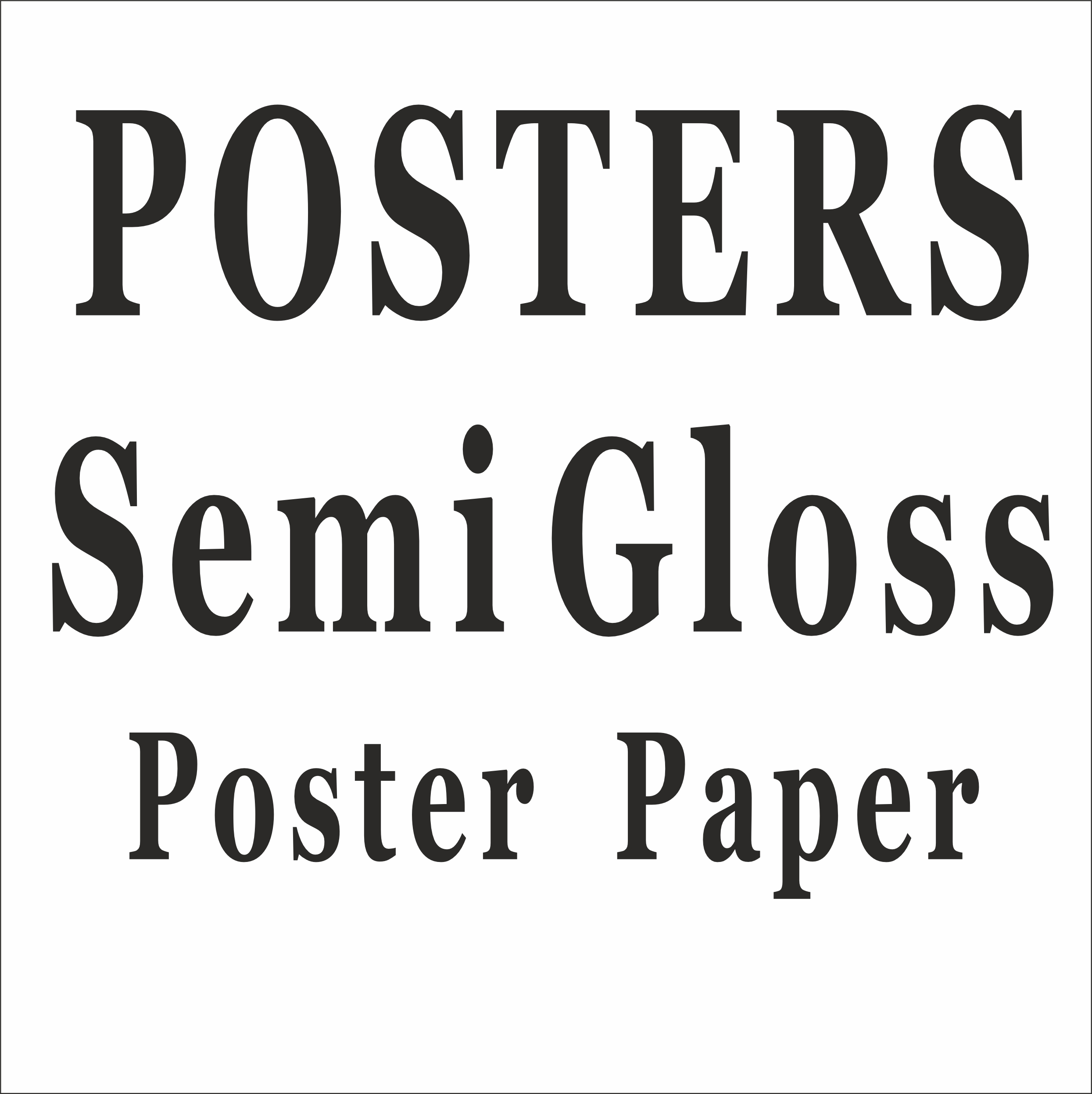 Semi-Gloss Premium Poster Paper