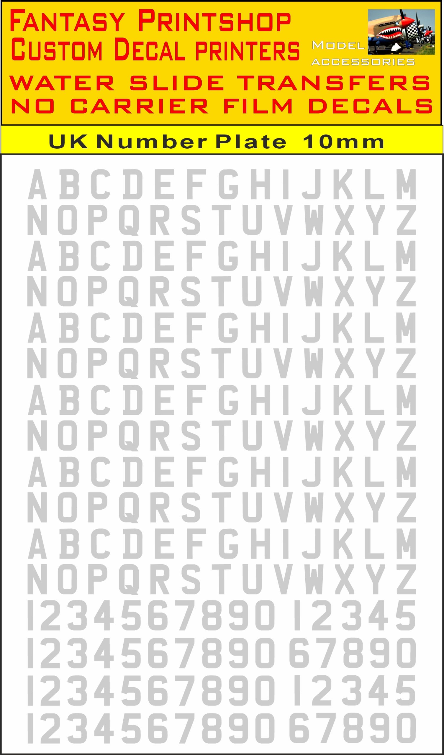 uk number plates 10mm grey letter numbers water side transfers decals uk number plates 10mm grey letter numbers water side transfers decals