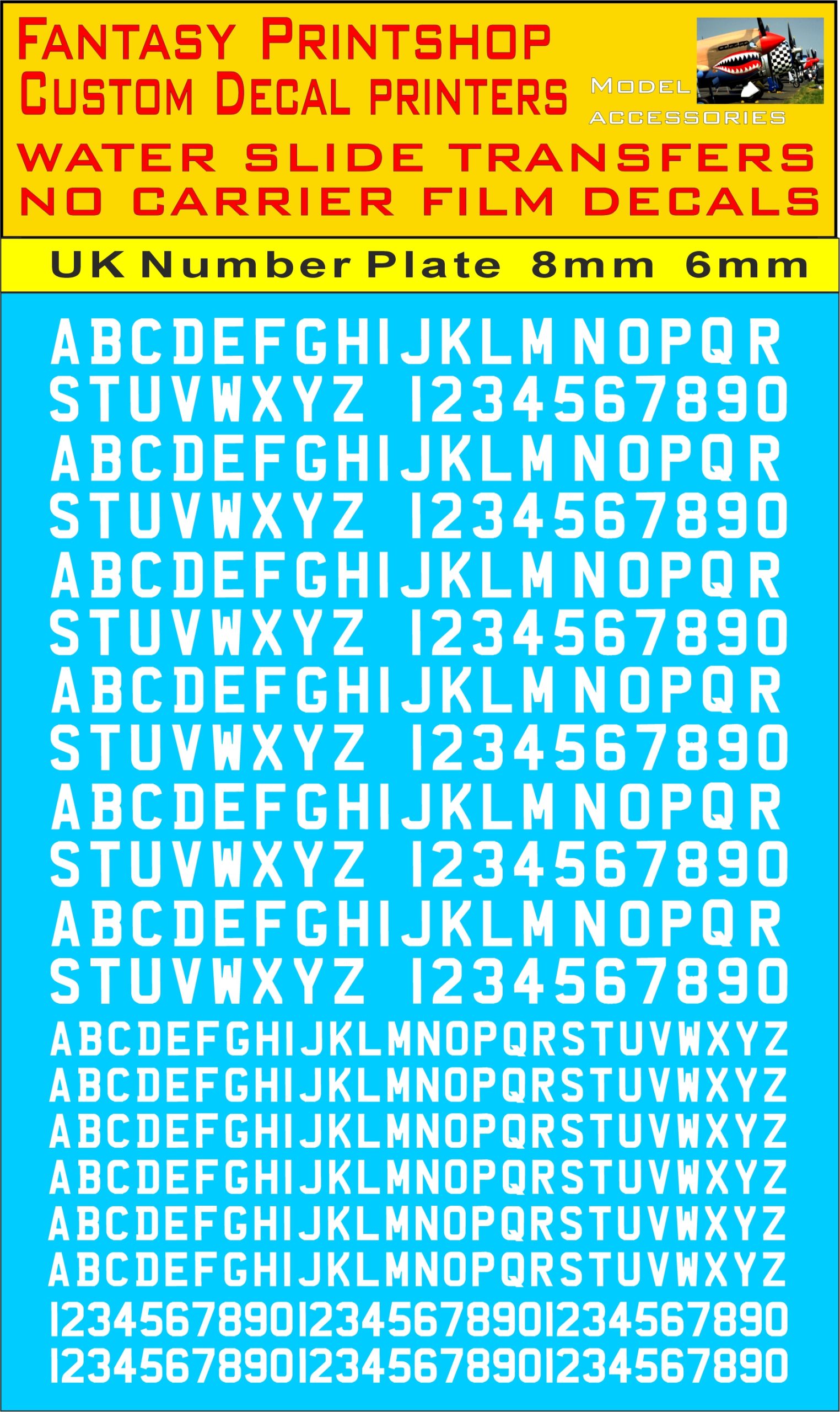 uk number plates 6-8mm white letters numbers water side transfers decals uk number plates 6-8mm white letters numbers water side transfers decals