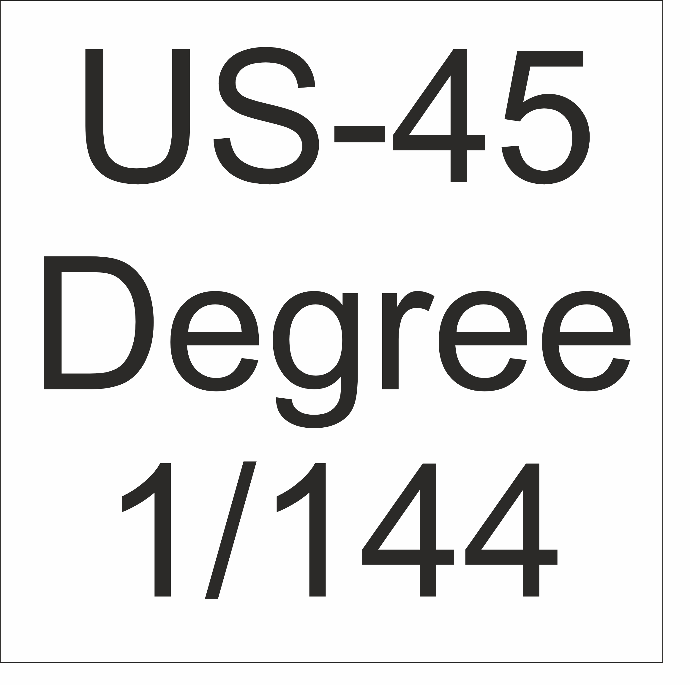 1-144 SCALE 45 DEG DECALS
