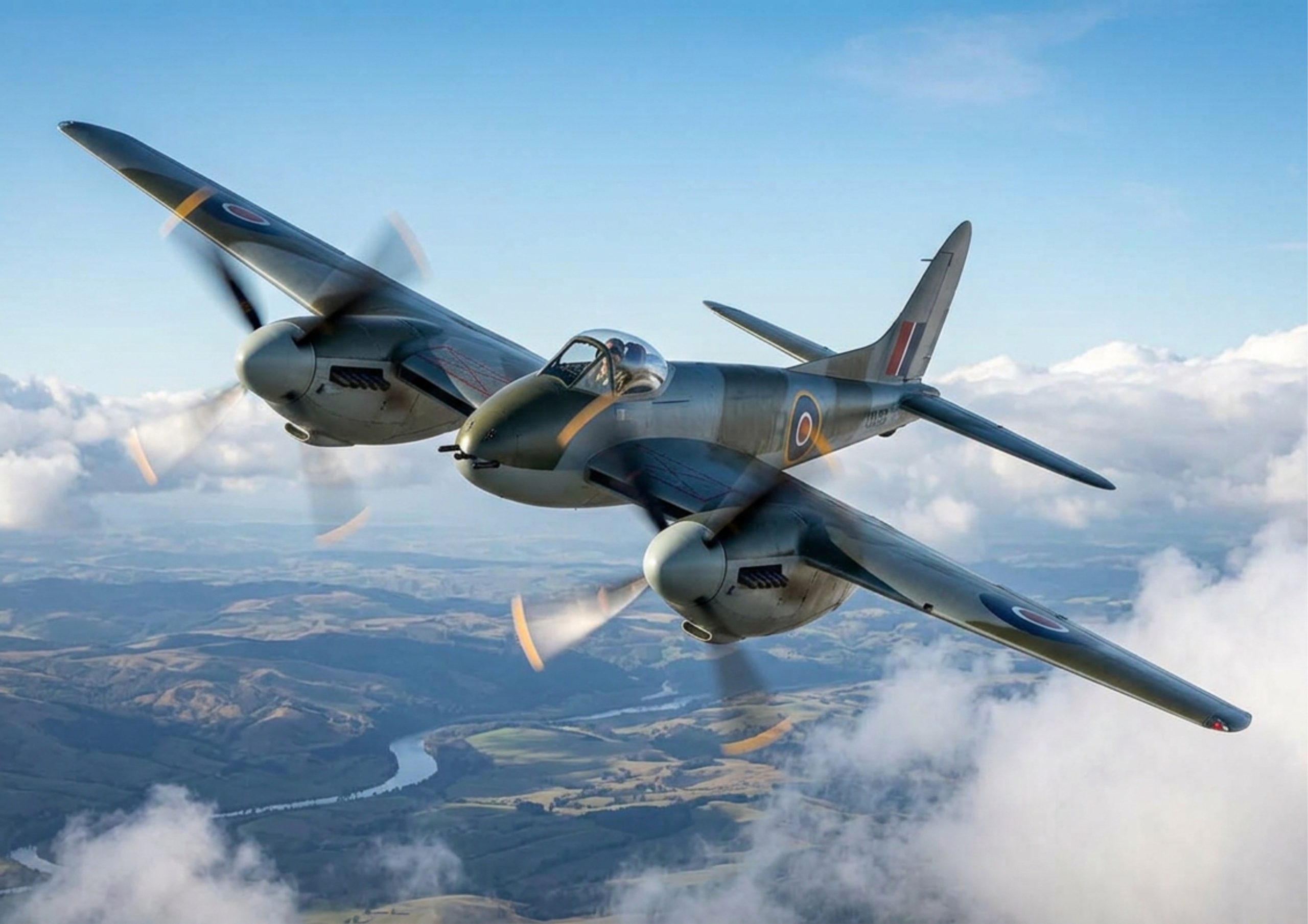 de Havilland hornet poster print de Havilland hornet poster print