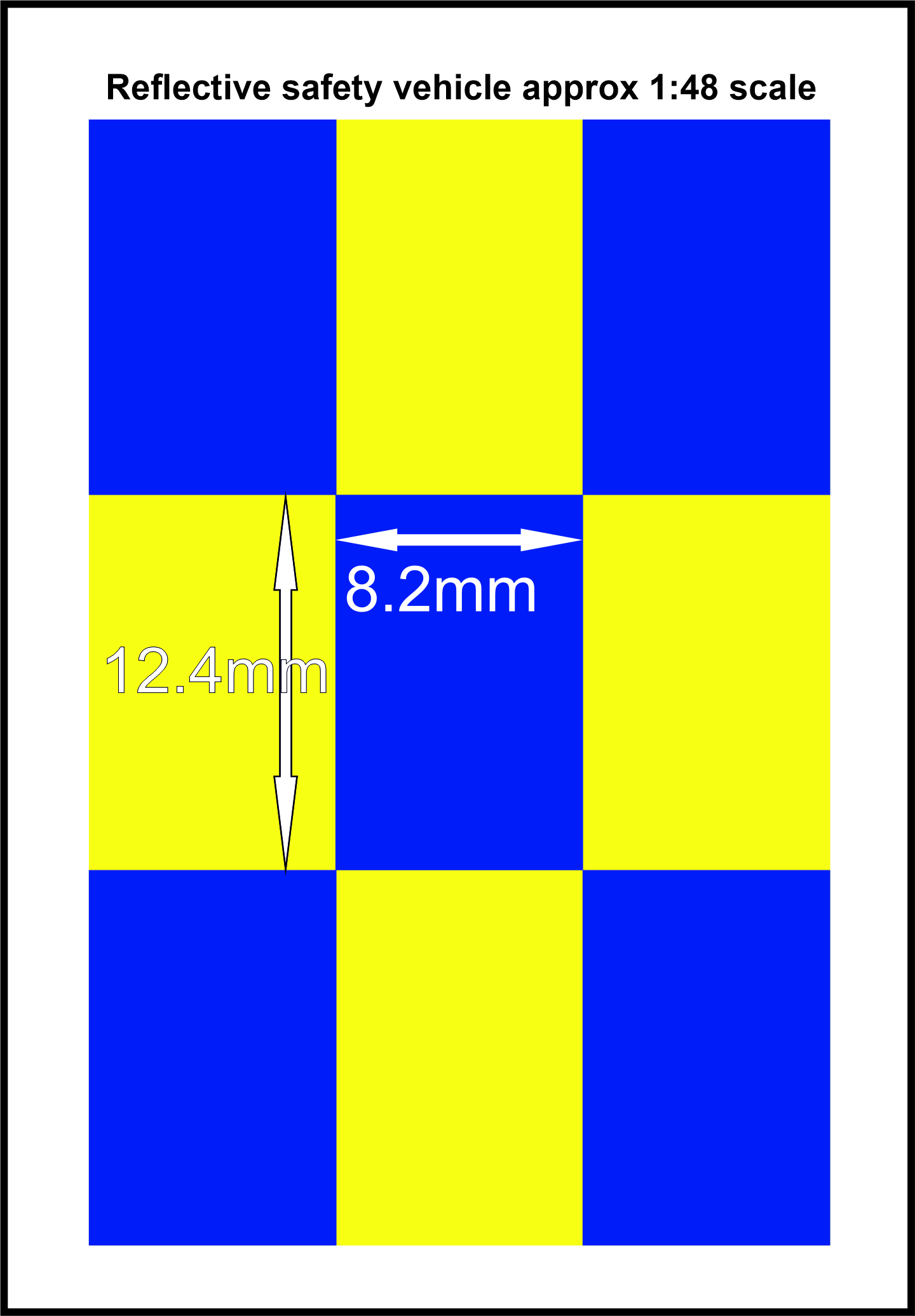 Battenburg YELLOW - BLUE 1-48 SCALE Battenburg YELLOW - BLUE 1-48 SCALE