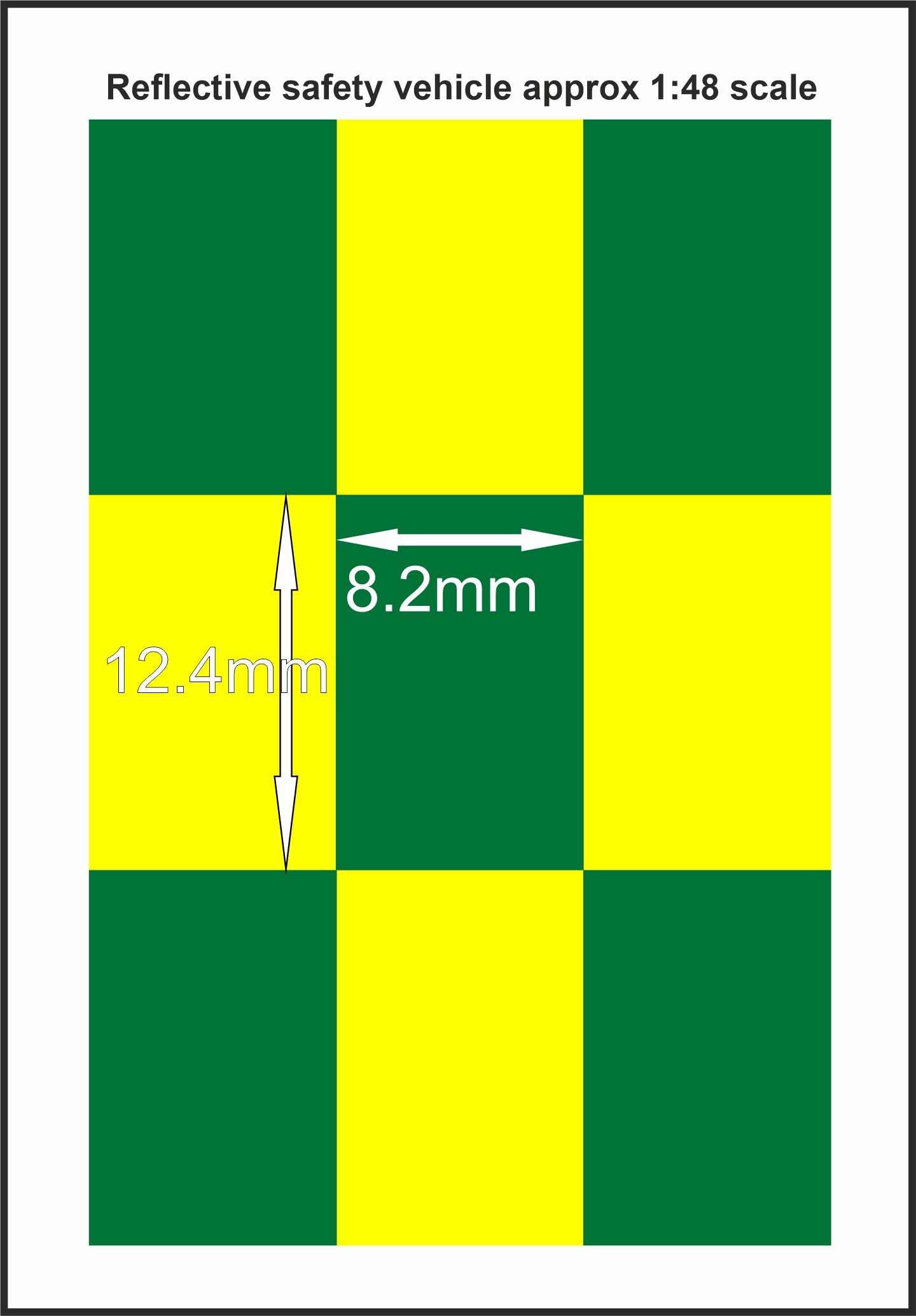 Battenburg YELLOW - GREEN 1-48 SCALE Battenburg YELLOW - GREEN 1-48 SCALE