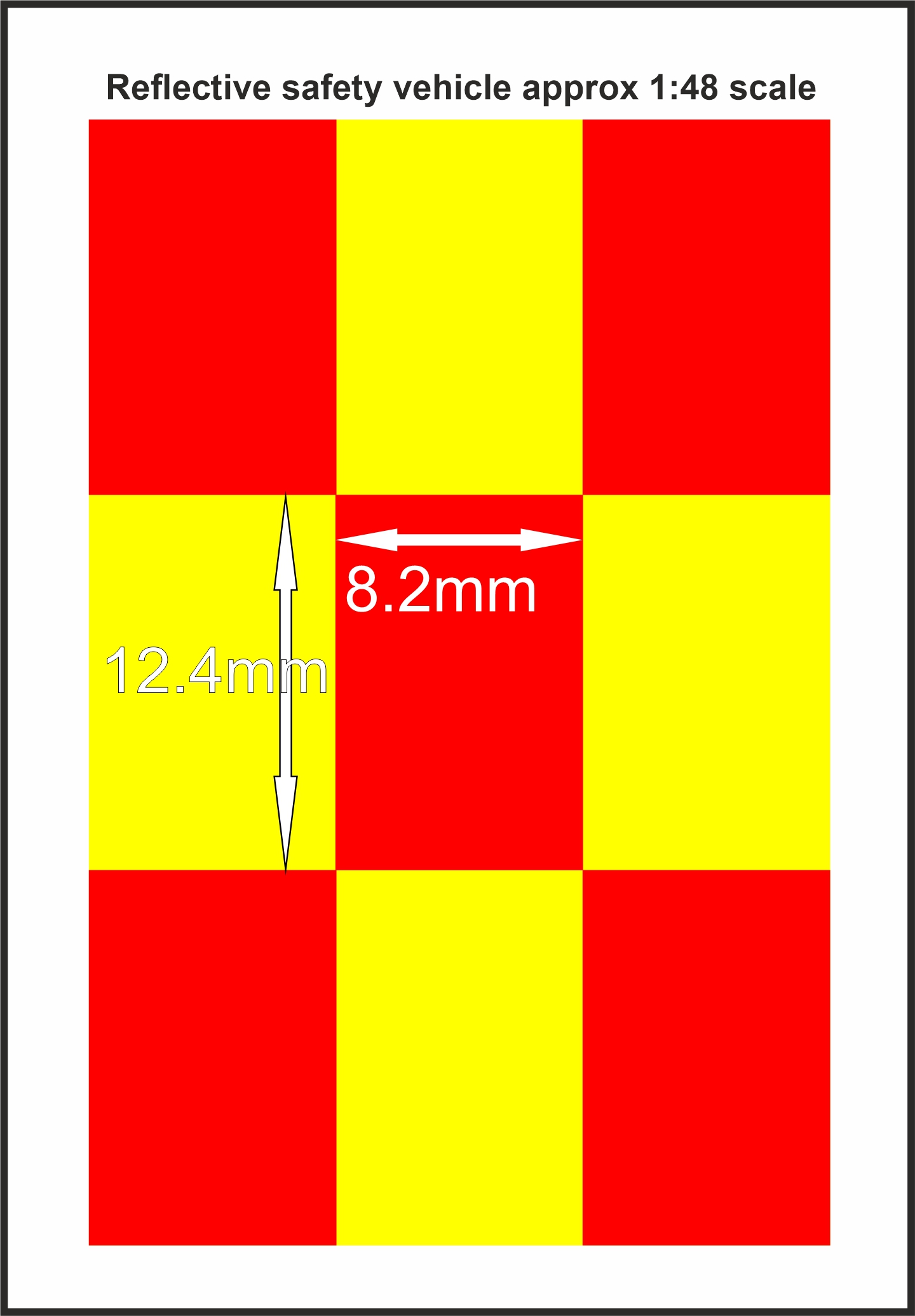 Battenburg YELLOW - RED 1-48 SCALE Battenburg YELLOW - RED 1-48 SCALE