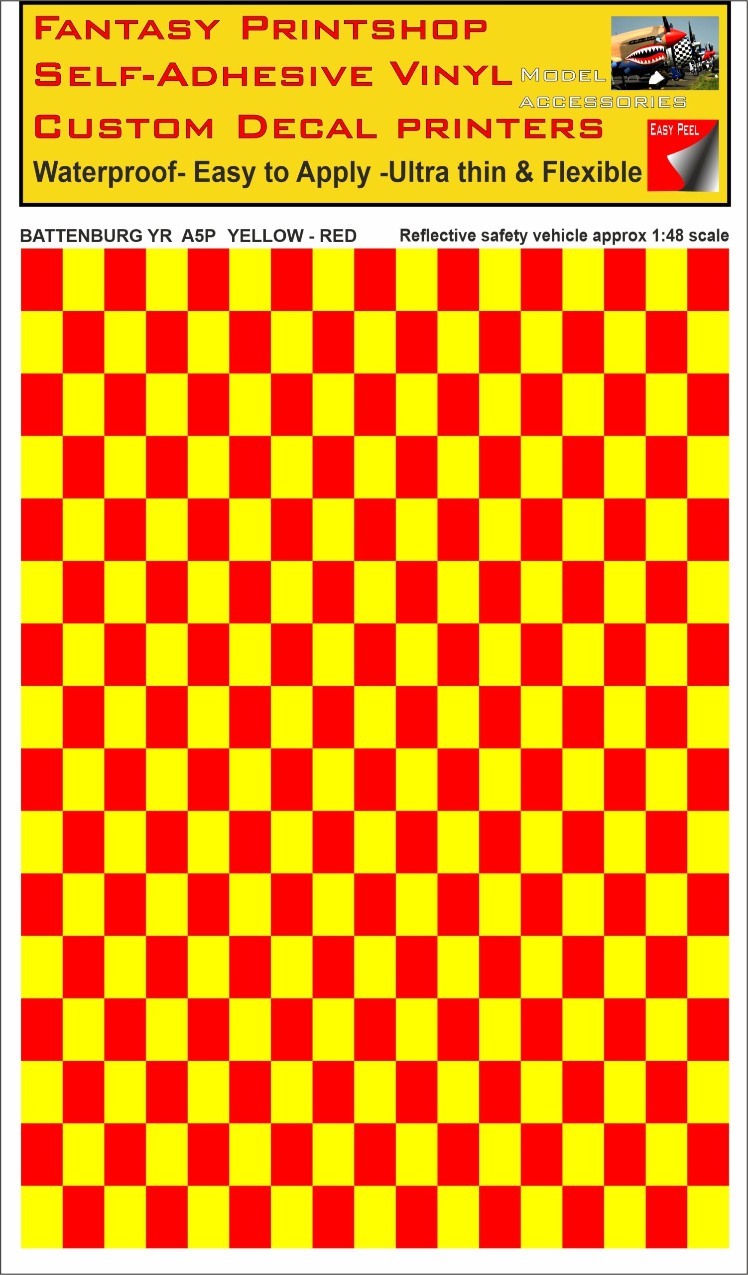 Battenburg YELLOW - RED A5 PORTRAIT 1/48 SCALE Battenburg YELLOW - RED A5 PORTRAIT 1/48 SCALE