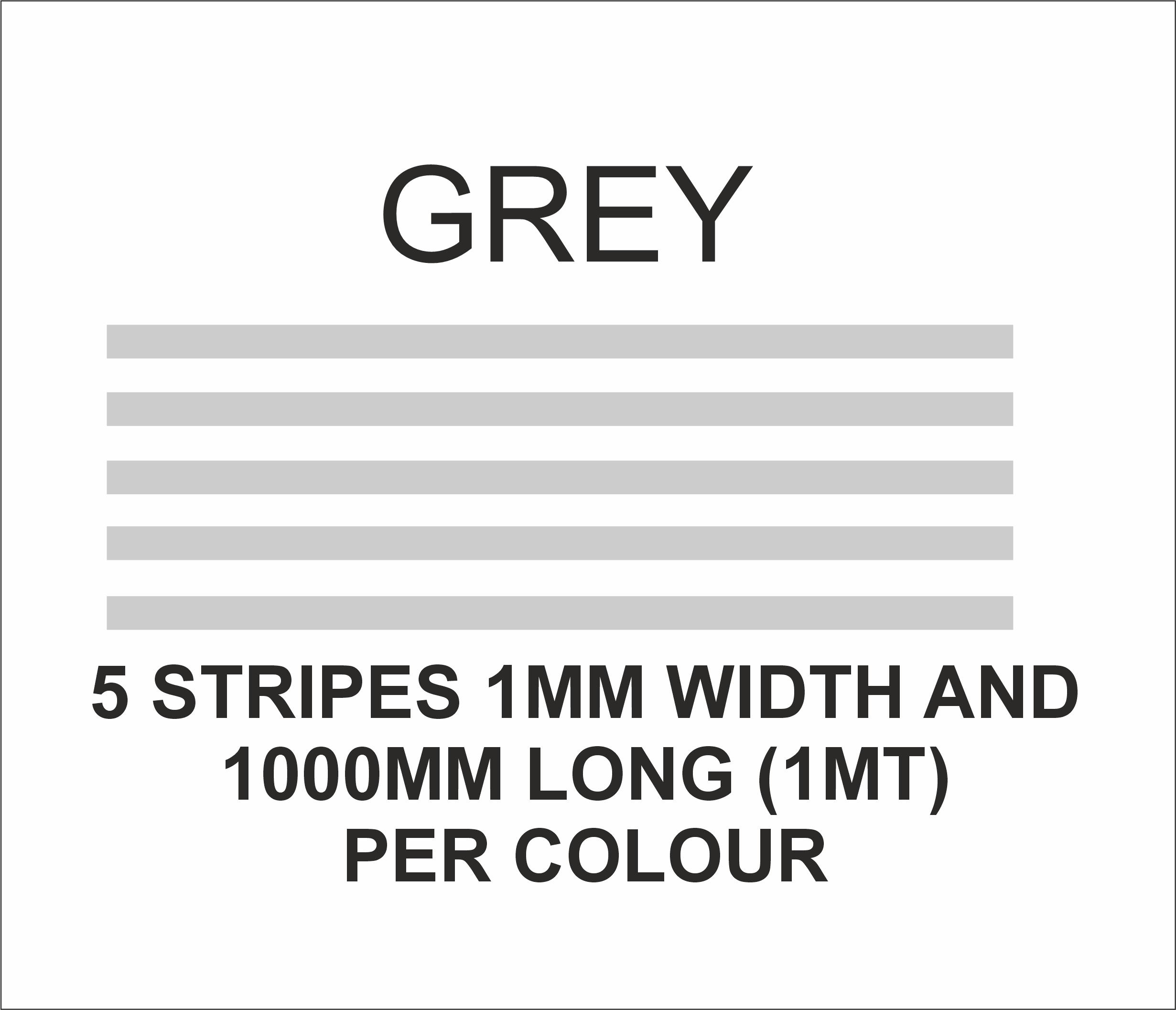 1mm x 1mt stripes grey matt vinyl stripes