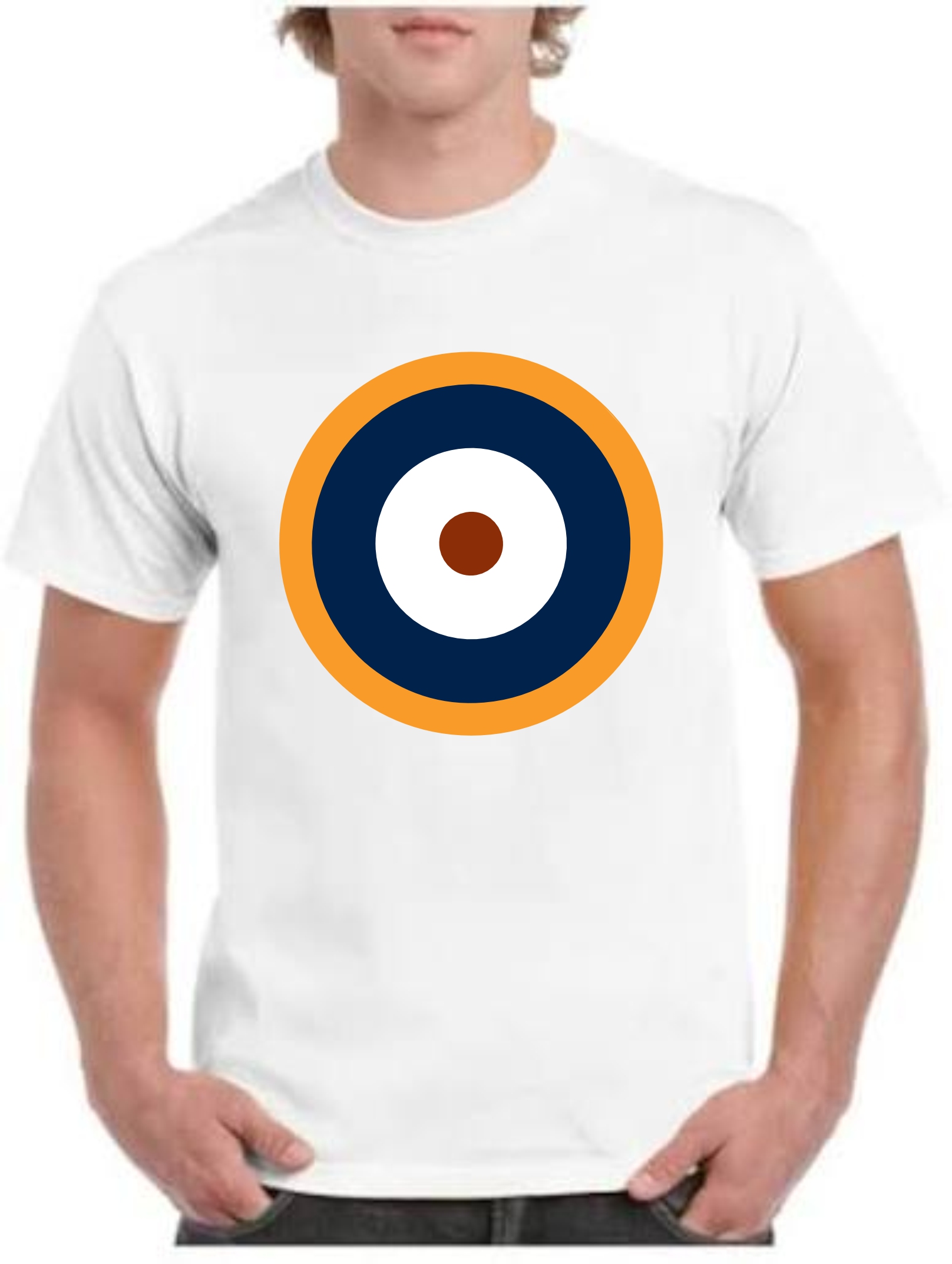 Gildan white RAF roundel A2