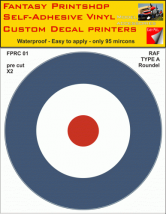 Details about   RAF Roundels Mixed Pack Vinyl Sticker Decals  Type A Roundel  5mm 50mm FPRC502 